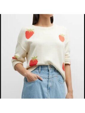 Rails Perci XL Strawberry Fruit Sweater Cream Crewneck